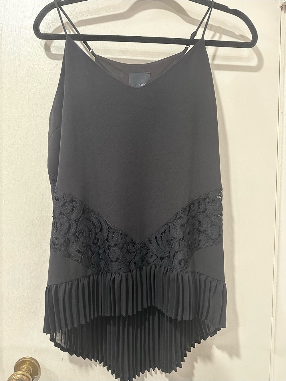 Greylin Black Lace & Pleated Camisole Tank. Size M. Dressy or
Casual